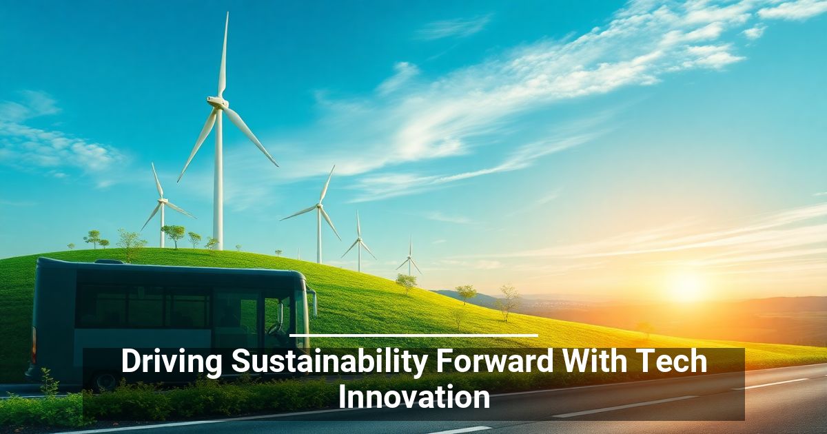 Driving Sustainability Forward With Tech Innovation